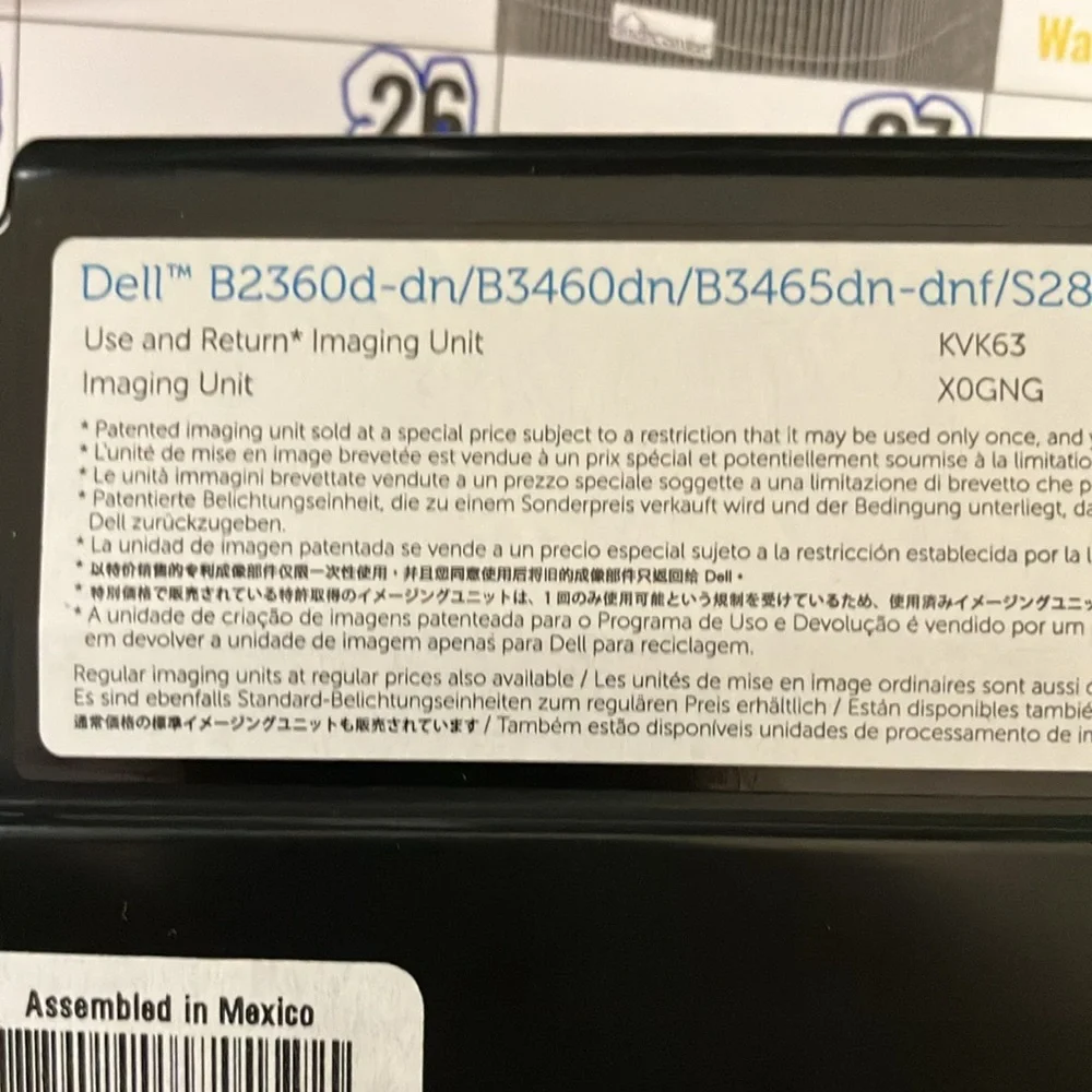 Dell KVK63 Imaging Drum Unit- Black - 60-000 Pages
